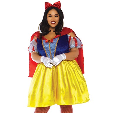 Womens Plus Size Fairytale Snow White Costume