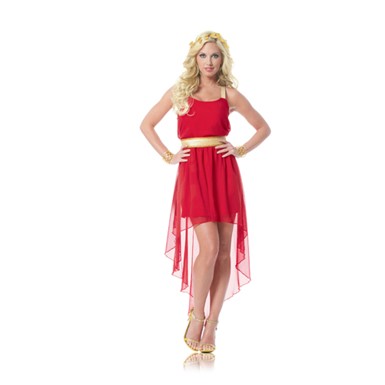 Womens Red Greek Empress Halloween Costume