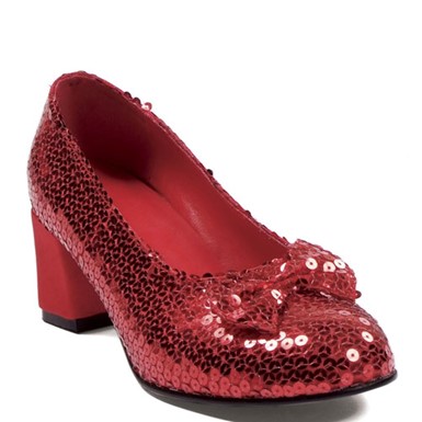 Womens Red Sequins Shoes Halloween Costume Accessory