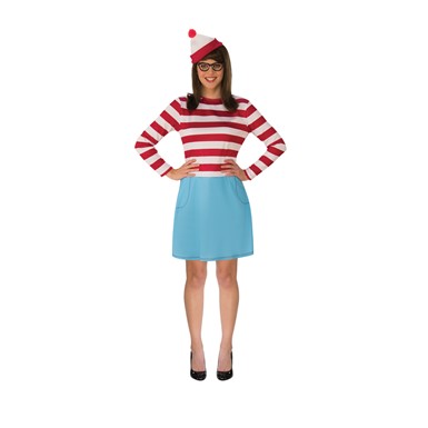 Womens Wenda Where's Waldo Costume Plus Size 16-20